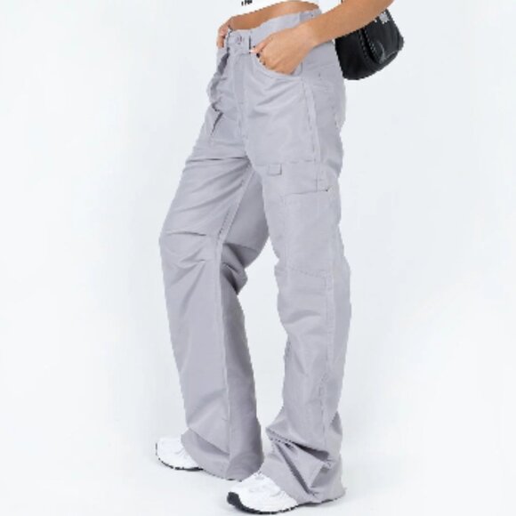 Lioness Miami Vice Swish Pants Oversized Grey Silver Baggy BNWT XL Grunge 90s - Picture 3 of 10